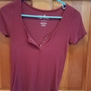 Maroon American Eagle crop top